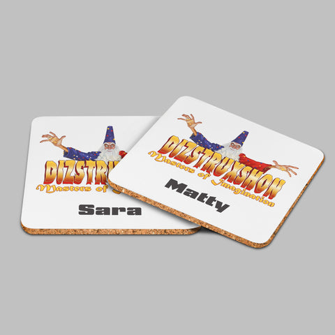 Dizstruxshon personalised Wizard Mug and Coaster